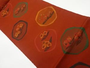 抽象花模様織出し洒落袋帯